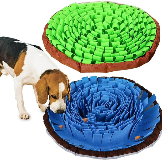 Snuffle Mat for Dogs, 2 PCE Dog Snuffle Mat Adjustable Size Encourages Natural Foraging Skills for Cat and Rabbit or Other Pet