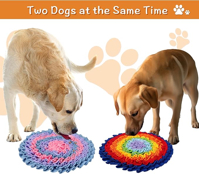2 Pcs Snuffle Mat for Dogs, Pet Slow Feeding Interactive Toys for Smell Training, Foraging Skills, Suitable for Puppy or Cat
