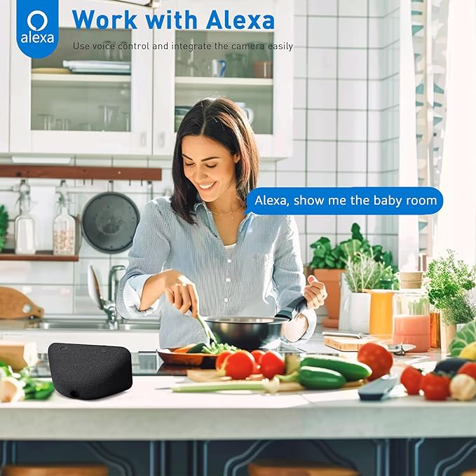 2K Home Security Camera, Indoor Camera for Dog/Pet/Elder/Baby Monitor, Smart Phone App Siren, 2-Way Audio, Advanced Motion Detection Night Vision, 4pcs,SD/Cloud Storage, Alexa Compatible