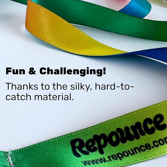 Forever Stick Ribbons - The Unbreakable Cat Toy Wand & Ribbon Attachments (3 Pc), Extra Long Durable Interactive Cat Toy for Indoor Cats, Feather Kitten Toys for Bored Indoor Adult Cats