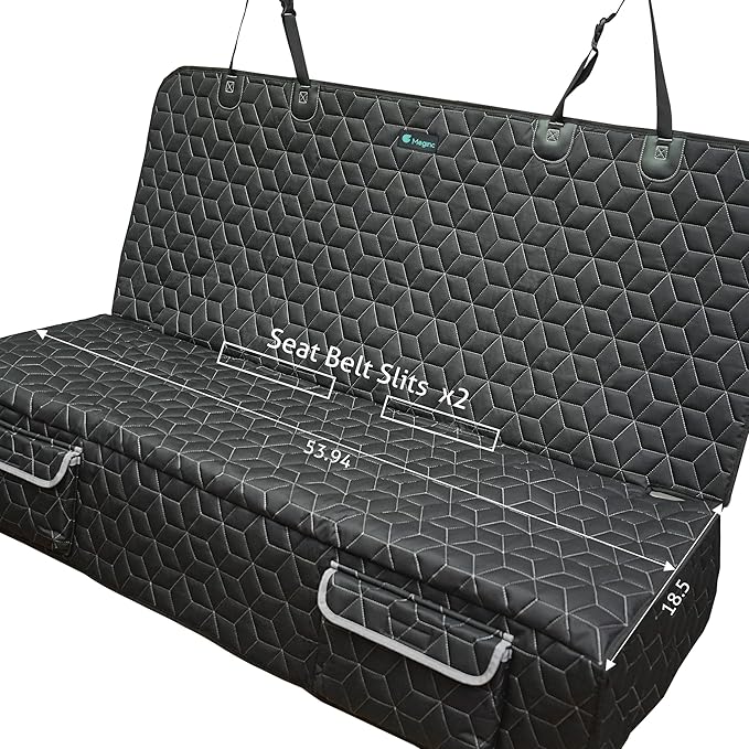 Dog Car Seat Cover for SUV, 100% Waterproof Backseat Cover for Dog in Car Heavy Durable Car Seat Covers for Dogs with Side Flap, Non Slip Bench Car Seat Protector for SUV,RAV4,CR-V,Mazda CX-5