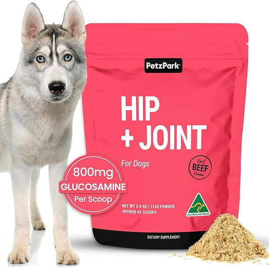 Glucosamine for Dogs - Hip & Joint Support Powder with Chondroitin & MSM - Arthritis Pain Relief, Hip Dysplasia Treatment - 800mg Glucosamine - 45 Scoops