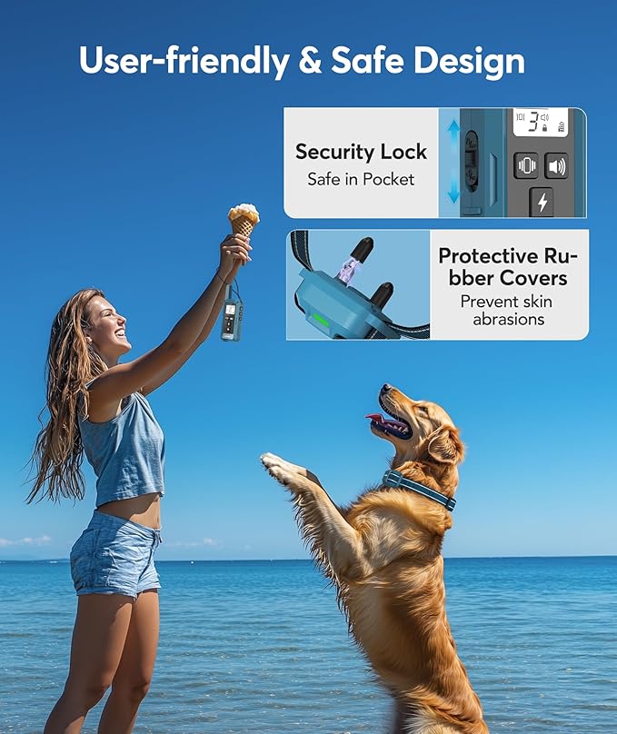 Jugbow Dog Training Collar with Remote, 4200FT Rechargeable E Collar for Small Medium Large Dogs 5-120lbs, IPX8 Waterproof Electric Collar with 4 Training Modes, Security Lock