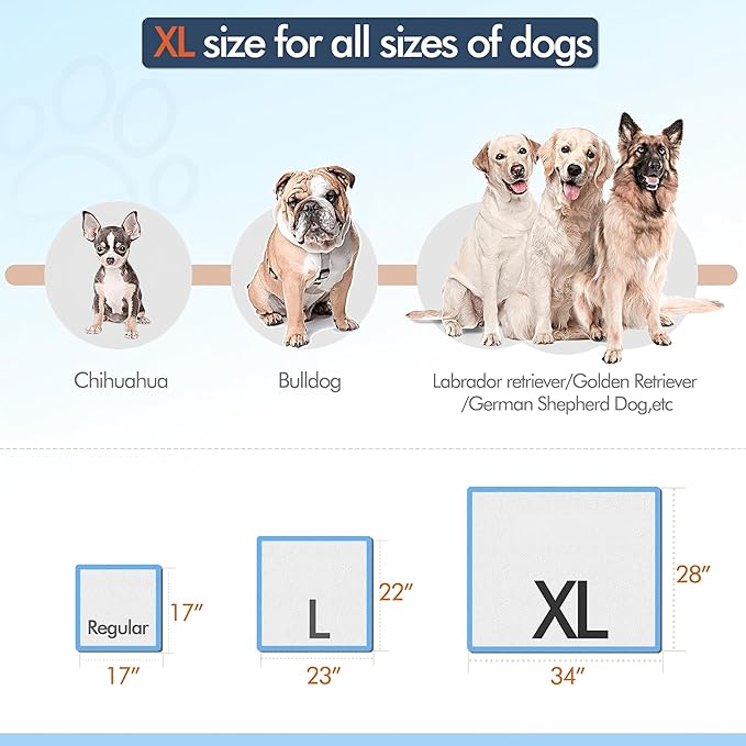 Gimars Thicker Heavy Absorbency Pet Training Puppy Pads 28"x34"- Extra Large Disposable Polymer Quick Dry No Leaking Pee Pads for Dogs, Cats, Rabbits and Other House Training Pets, 30 Count