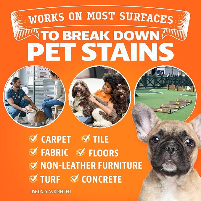 ANGRY ORANGE 1 Gallon Enzyme Cleaner and Deodorizer, Pet Stain and Odor Remover for Dog & Cat Urine and Stains - Citrus, Made in USA