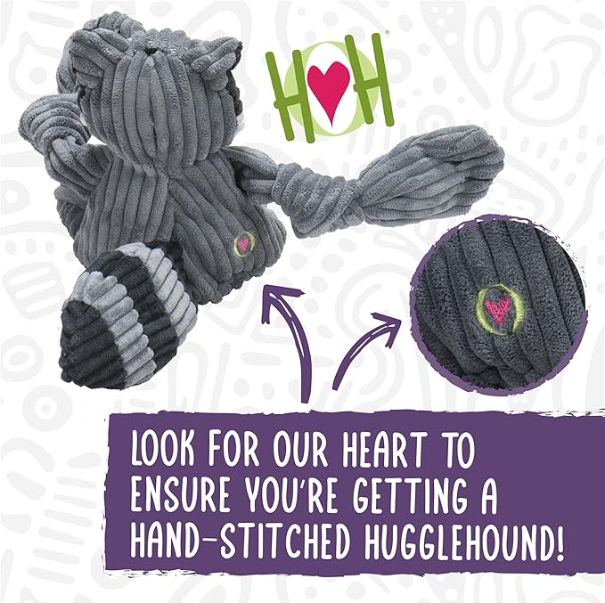 HuggleHounds Knottie Plush Dog Toy - Dog Stuffed Animal Toy, Puppy Toys, Squeaky Dog Toy for Small, Medium & Large Dogs, Durable Plush to Keep Them Busy - Manny Moose, Small