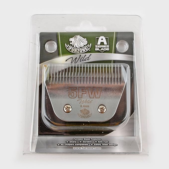 Detachable Blade - Size 5FW Wide Blade 1/4", Made of Extra Durable Japanese Steel, Compatible with Most Andis, Oster, Wahl A5 Clippers