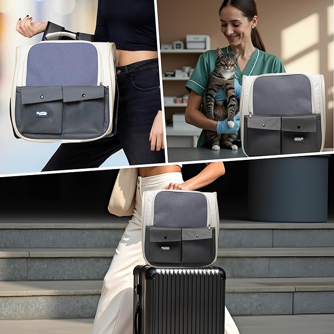 CMP – Cat Backpack Carrier – Airline Approved Dog Carrier for Small Dogs, Cats & Pets – Ventilated Backpack Pet Carrier for Travel, Hiking, Vet Trips – Soft Sided Puppy Carrier Bag with Padded Straps