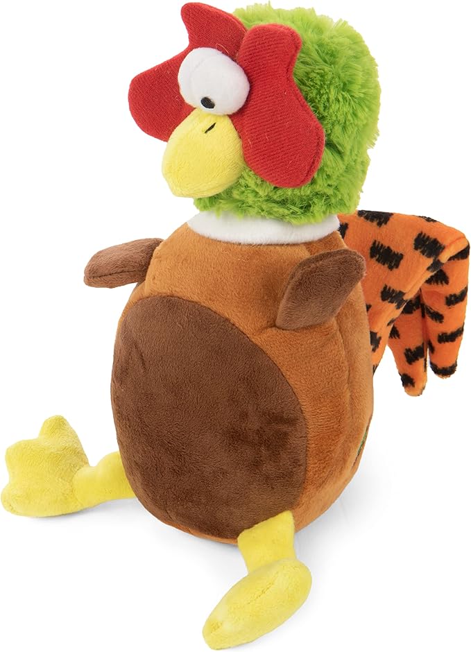 goDog Action Plush Pheasant Animated Squeaky Dog Toy, Chew Guard Technology - Brown, One Size