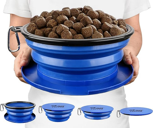 Tuff Pupper SuperBigSlurp Collapsible Dog Bowls, Extra Large Capacity, Portable, Food Safe, Odorless, Non-Toxic Silicone
