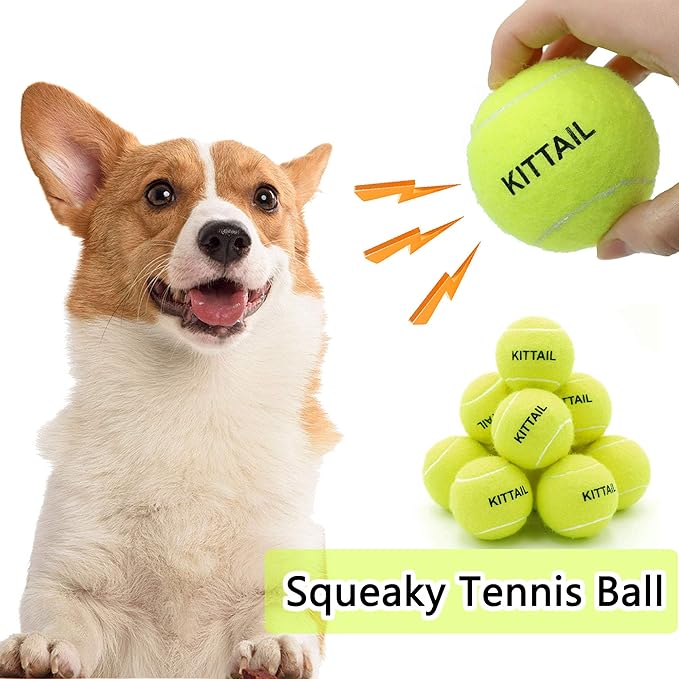 12 Pcs Squeaky Tennis Balls for Dogs - 2.58" Interactive Doggy Toys - Mini Safe, Durable for Small Medium Large Dogs Training Playing, with 1 Reusable Carry Bag