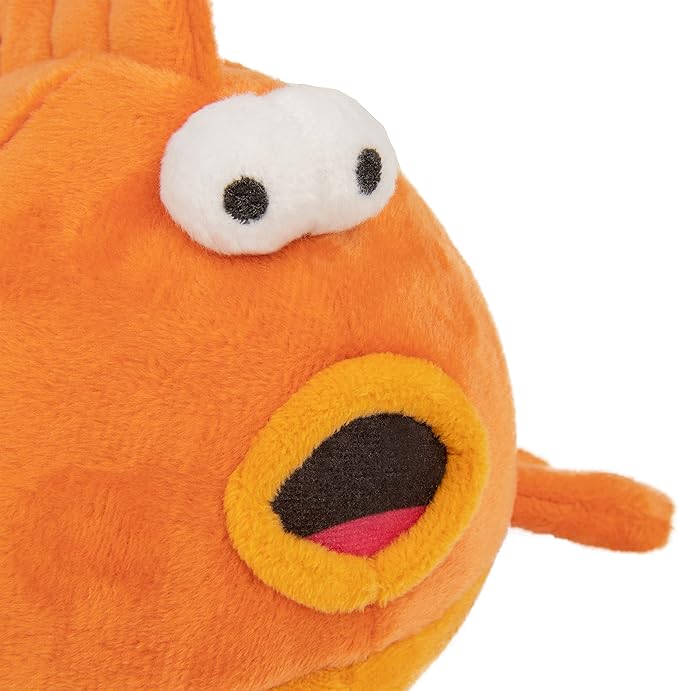 goDog Action Plush Goldfish Animated Squeaky Dog Toy, Chew Guard Technology - Orange, One Size