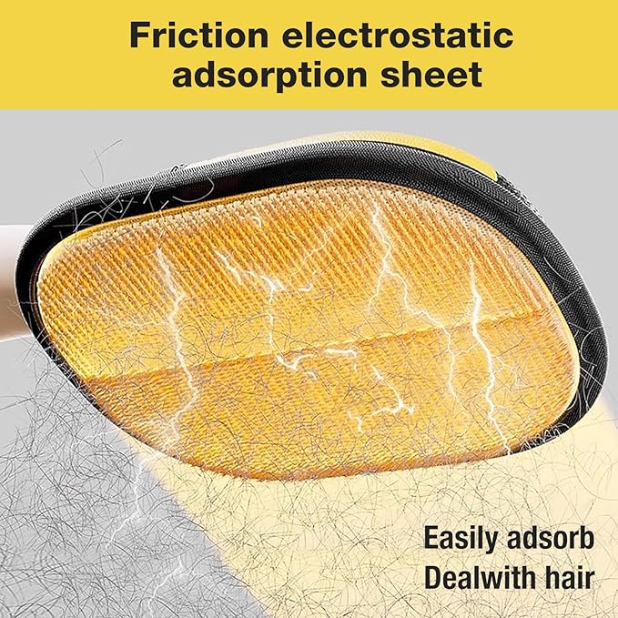 Pet Hair Removal Glove - Electrostatic Pet Hair Remover, Cat & Dog Hair Remover Tool for Couch, Furniture, Carpet, Car Seat, Curtain, Reusable Double Sided Cat Grooming Gloves (1PC)