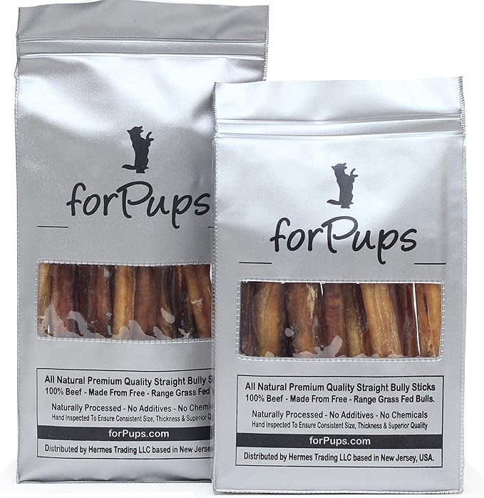 Jumbo 10"-12" Bully Sticks (2 POUNDS) for Large Dogs, for Extreme Chewers, Natural, Fully Organic, 100% Beef Pizzle Chew, Fully Digestible Dental Treat (10-12 inch, 2 lb / 32 oz)