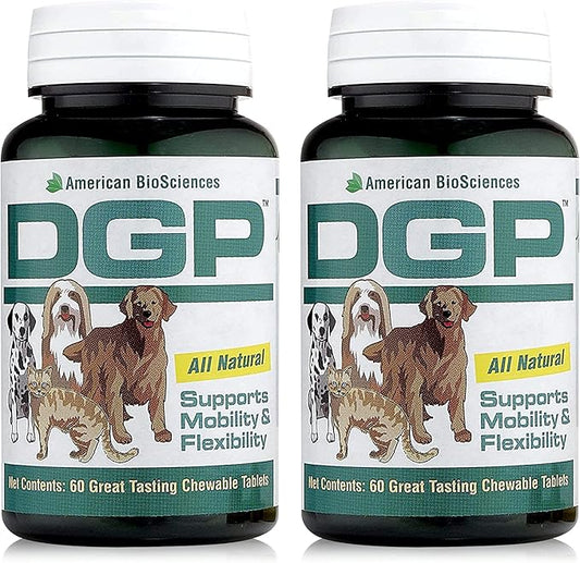 DGP, All-Natural Joint Supplement for Dogs - Joint Support with Turmeric, Boswellia Extract & More - Quick Effect for Pet Mobility Support - 120 Chewable Tablets (Pack of 2)
