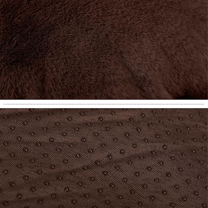 PETMAKER Dog Bed - Donut Pet Bed for Small Dogs - Dog Bed with Removable Washable Cover and Anti-Slip Bottom - Puppy Essentials (Dark Brown)