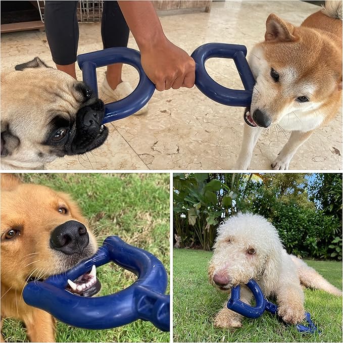 SuperChewy Tough Tug Pull Toy | Lifetime Replacement | Strong Natural Rubber | Interactive Tug-of-War Toy for Dogs | Ultra Durable Chew Toys for Aggressive Chewers | for Medium & Large Breeds