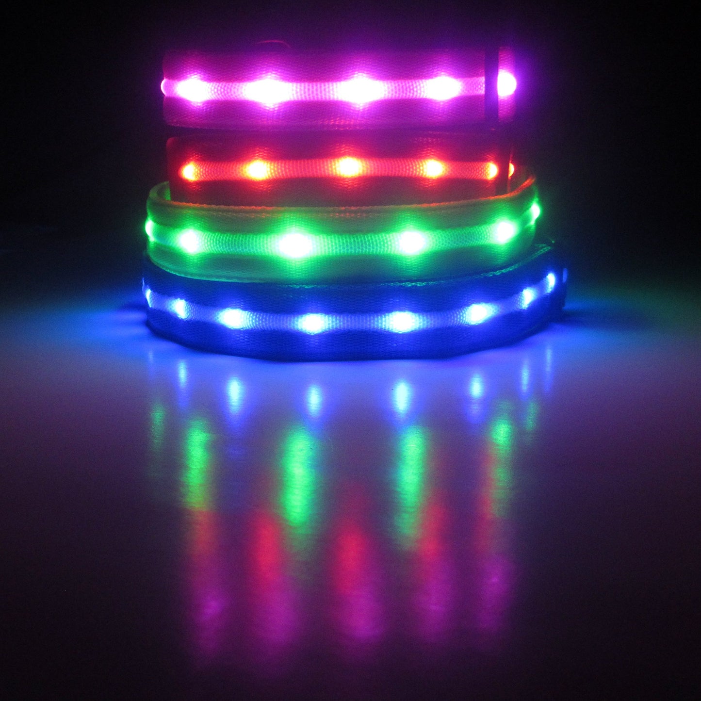 BLAZIN Light Up Dog Leash - 1,000 Feet of Visibility - USB Rechargeable Waterproof Glow in The Dark Dog Leash - 4 Foot, Purple