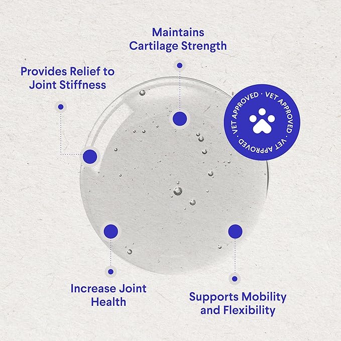 Premium Liquid Glucosamine for Dogs Strength Joint Support, Flexibility, Cartilage & Mobility - Hip and Joint Supplement with Chondroitin, MSM, Collagen & Hyaluronic Acid (32 Oz)