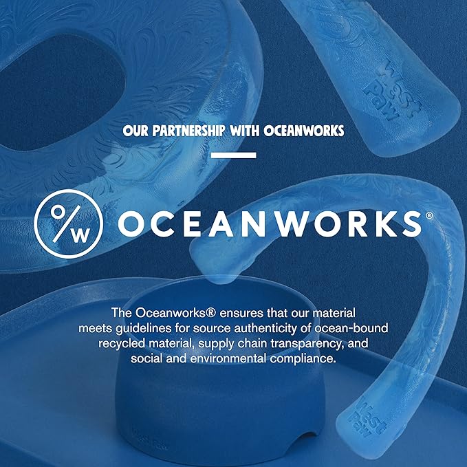 WEST PAW Seaflex Sailz Dog Toy Flying Disc - Machine Washable Eco-Friendly Zogoflex Toys for Moderate Chewers - Perfect for Fetch, Gnawing, Catch, Pet Training - Surf