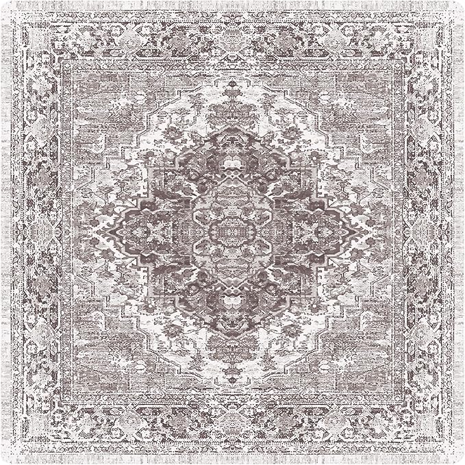 nunubaby Washable Pee Pads for Dogs, Stylish, Non-Slip and Leak-Proof Pee Pads. Reusable Potty Pads for Dogs for Crates and Floors.(Brown/Geo, 72" x72")