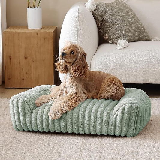 Arlee Saddle Sofa Memory Foam Pet Bed, Comfortable & Washable, Ideal for Dogs and Puppies, Extra Comfort, Couch Design, Crate & Kennel Furniture, Pet Supplies & Essentials, Sage, Medium
