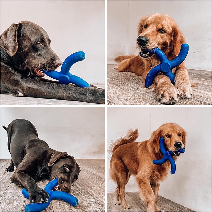 Tuff Pupper SuperChewy Tough Boomerang Toy | Lifetime Replacement | Strong Natural Rubber | Great Dog Fetch Toy | Toys for Dogs | Ultra Durable Chew Toys for Aggressive Chewers | for Large Breeds