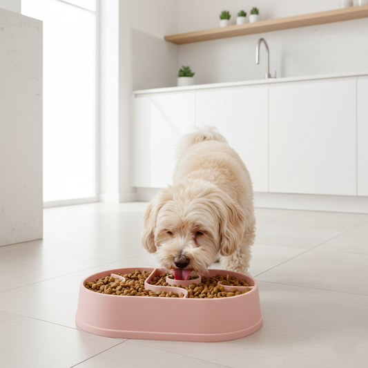 The Slowdown Bowl Silicone Slow Feeder for Dogs — designed to prevent fast eating and promote healthy digestion, available at PetLovers