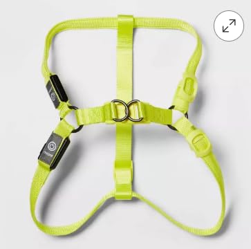 boots and barkley Large led Dog Harness Yellow
