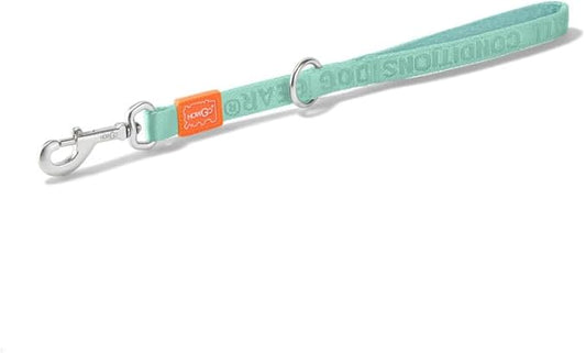 HOWGO Short Dog Leash - Aviation Aluminum Hook Lightweight Padded Handles Rope Traffic Leashes for Large Dogs,No Tangle Dog Leash Coupler,Mint Green