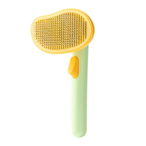 Dog Brush with Release Button, Mango Cat Brush for Long or Short Haired Cats Dogs Rabbits, Skin Friendly Deshedding Grooming Tool for Gently Removes Loose Fur Undercoat