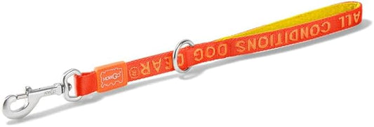 HOWGO Short Dog Leash - Aviation Aluminum Hook Lightweight Padded Handles Rope Traffic Leashes for Large Dogs,No Tangle Dog Leash Coupler,Orange