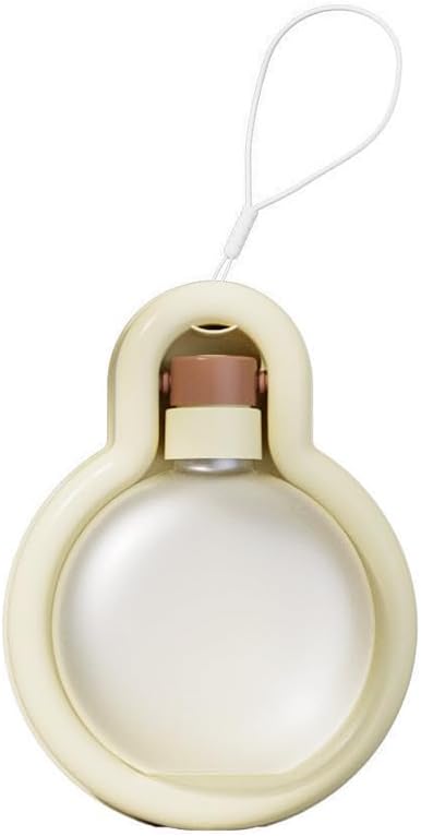 Foldable Pet Outdoor Camping Drinking Water Bottle Dog Cat Travel Portable Water Dispenser Small Large Capacity (Moonlight Beige, Small)