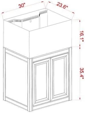 Innovative Marine INT (Internal Overflow) Complete Reef System - Aquarium, Stand, Sump, Return Pump, and Plumbing Assembly (50 Gallon with White APS Stand with Leveling Frame)