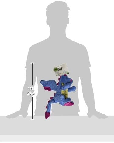 goDog Bubble Plush Dragons Squeaky Dog Toy, Chew Guard Technology - Periwinkle, Large