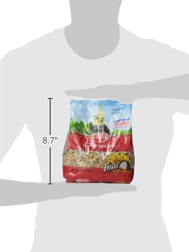 Kaytee Fiesta Cockatiel Food, Nutritious and Fun Blend, Supports Skin, Feather, Digestion, Brain and Heart Health, 2.5 pounds