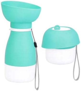 3-in-1 Dog Water Bottle with Food Container – Collapsible Dog Water Bottle Travel Combo – Portable Dog Water Bottle with Dispenser & Food Container, 12 oz–19 oz, Food-Grade Silicone