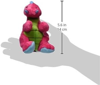 goDog Bubble Plush Dragons Squeaky Dog Toy, Chew Guard Technology - Pink, Small