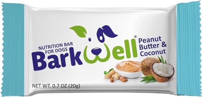 Peanut Butter Nutrition Bars for Dogs, 0.7 Ounce, 16-Pack (Coconut) Dog Treat, 100% Natural Dog Peanut Butter, Stuff Toy, Snuffle mat, Semi-Moist Dog Snack, Made in The USA