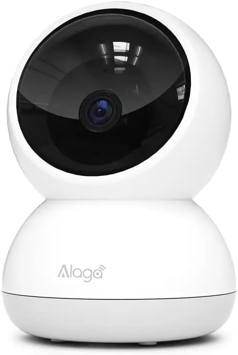 Alaga Indoor Security Camera 3K,AI Human Pet Motion Detection for Home Security, Pet Monitoring, Night Vision, 2-Way Audio,Compatible with Alexa & Google Assistant,Free 32G TF Card