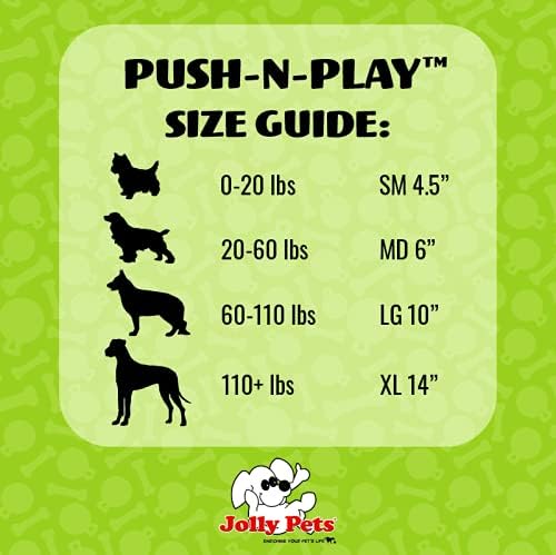 Jolly Pets Push-n-Play Ball Dog Toy, 14 Inches/Extra-Large, Purple,All Breed Sizes