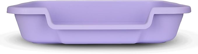 KittyGoHere Senior Cat Litter Box 2 Pack, Large Storybook Lavender Low Entrance Kitty Litter Box, Sized for Cats Comfort, Perfect for Senior and Arthritic Cats, Made in USA