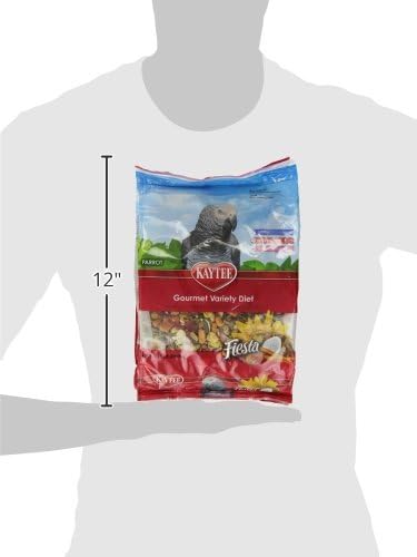 Kaytee Fiesta Parrot Food, Nutritious and Fun Blend, Supports Skin, Feather, Digestion, Brain and Heart Health, 4.5 pounds