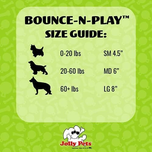 Jolly Pets Bounce-n-Play Dog Toy Ball, Orange, 4.5 Inches/Small, Model Number: 2545 OR