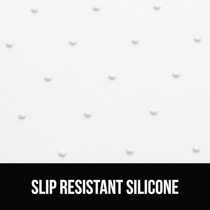 GORILLA GRIP 100% Waterproof Raised Edge BPA Free Silicone Pet Feeding Mat, Dog Cat Food Mats Contain Spills Protects Floors, Placemats for Cats and Dogs Water Bowl, Pets Accessories 32x24 White