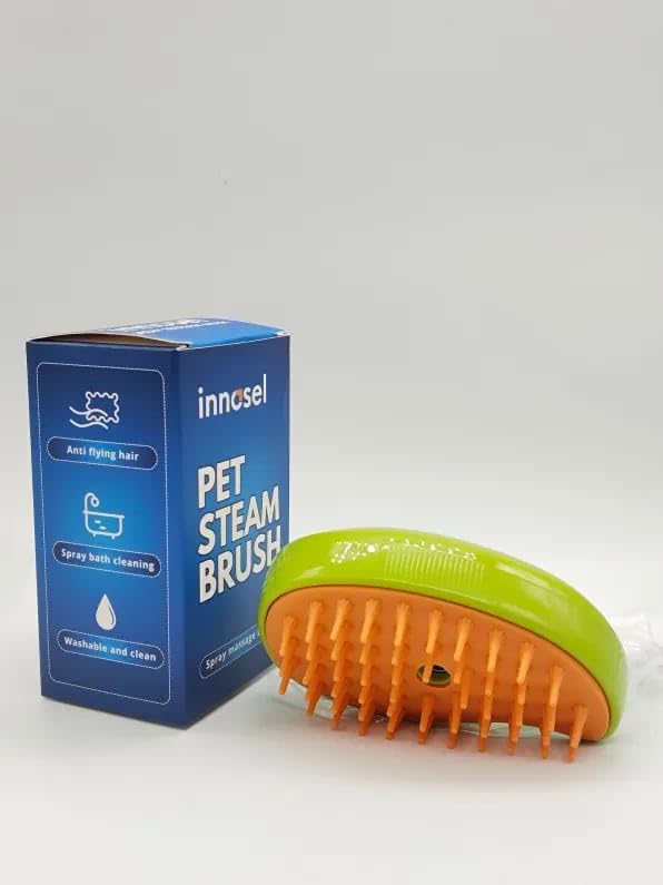 Cat Steam Brush for Shedding, Steamy Grooming Comb with Anti-Static Spray for Cats & Dogs, Gentle Defur Comb for Tangled & Loose Hair, Ergonomic Pet Mist Brush Design, Cepillo de Vapor para Gato Perro