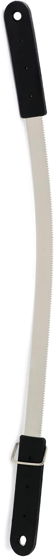 QWORK Horse Groming Shedding Blade, 2 Pcs Stainless Steel Double Sided Hair Brush Scraper with Rubber Handle, for Dogs and Horses