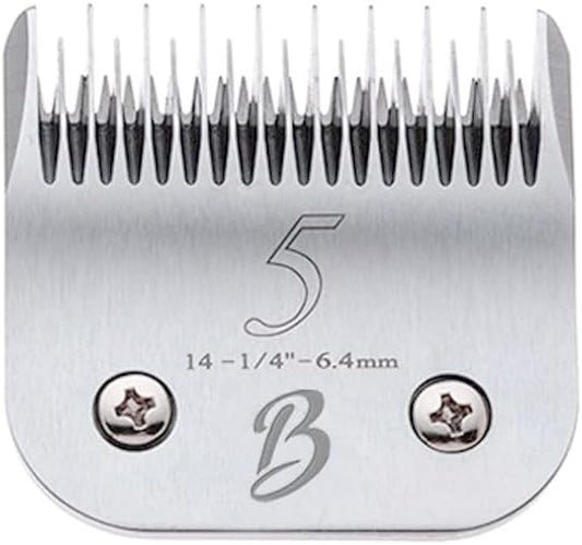 Detachable A Series 5 Blade Dog Grooming Skip Tooth Cuts Length 1/4" - 6.4mm Japanese High Carbon Steel Dog Clippers for Grooming | Detachable Clipper Blade 5 (Compatible A5 Series(B5)
