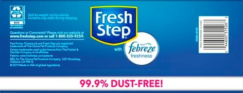 Fresh Step Extreme Clumping Litter with Febreze Freshness, Mountain Spring Scent Clumping Cat Litter with Guaranteed Odor Control, 14 lb. Box (Pack of 2)