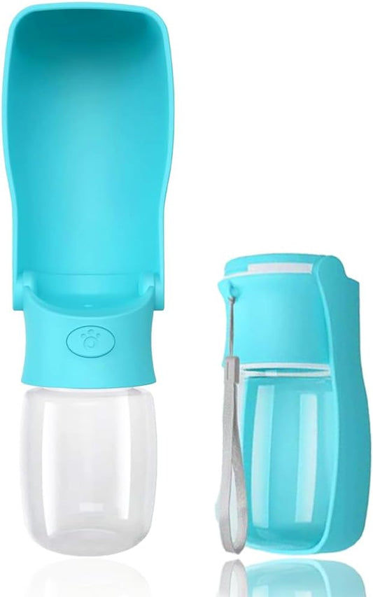 Portable Dog Water Bottle for Walking 19 OZ or 12 OZ Portable Pet Water Bottles for Puppy Small Medium Large Dogs Water Dispenser Pet Water Bowl Dog Accessories (19OZ Blue) (12OZ Indigo)